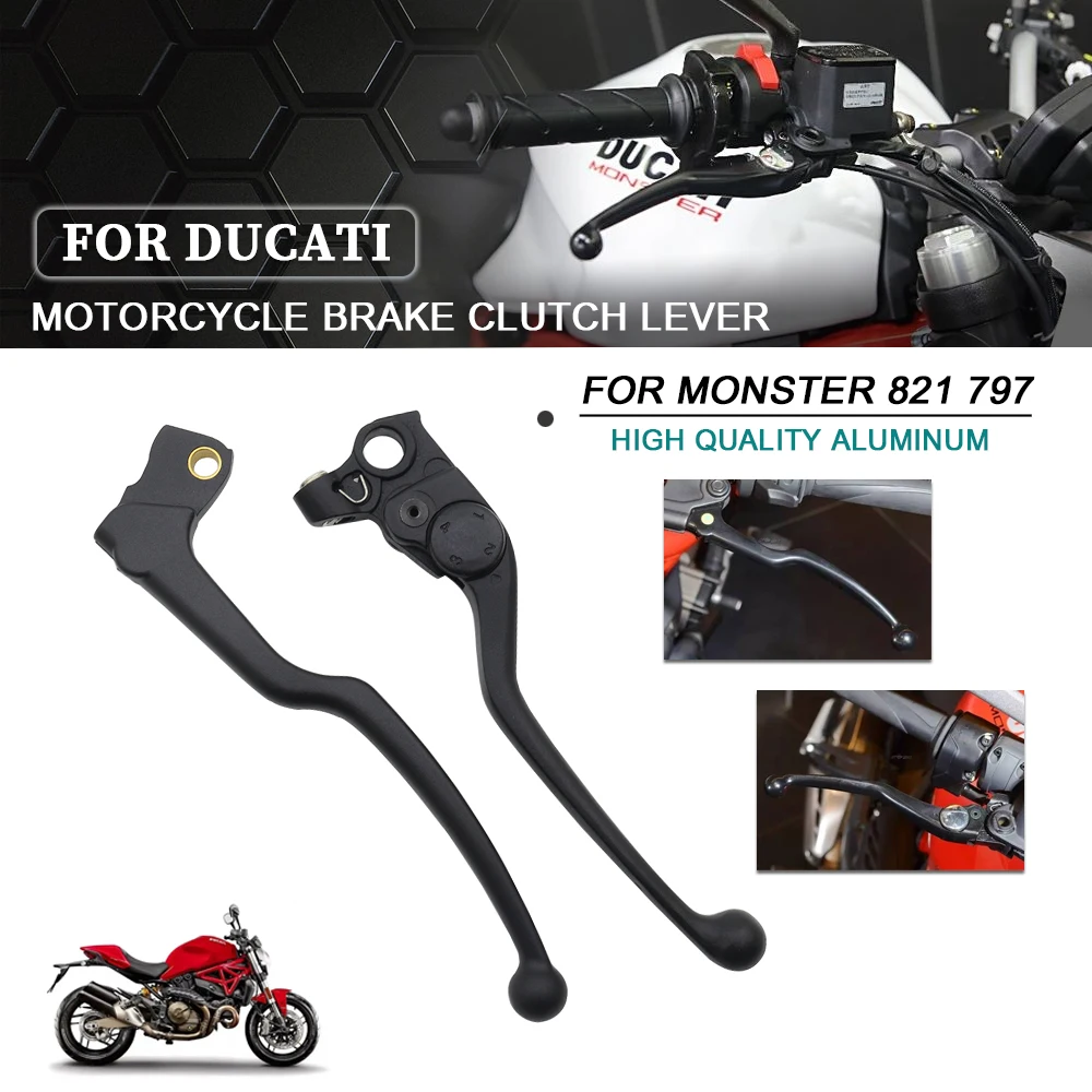 Leviers de Frein et d'Embrayage de Moto, Poignée de Commande Avant pour DucaissMonster 821 797 Hyperendants ard 820 Multilm 950 MTS950