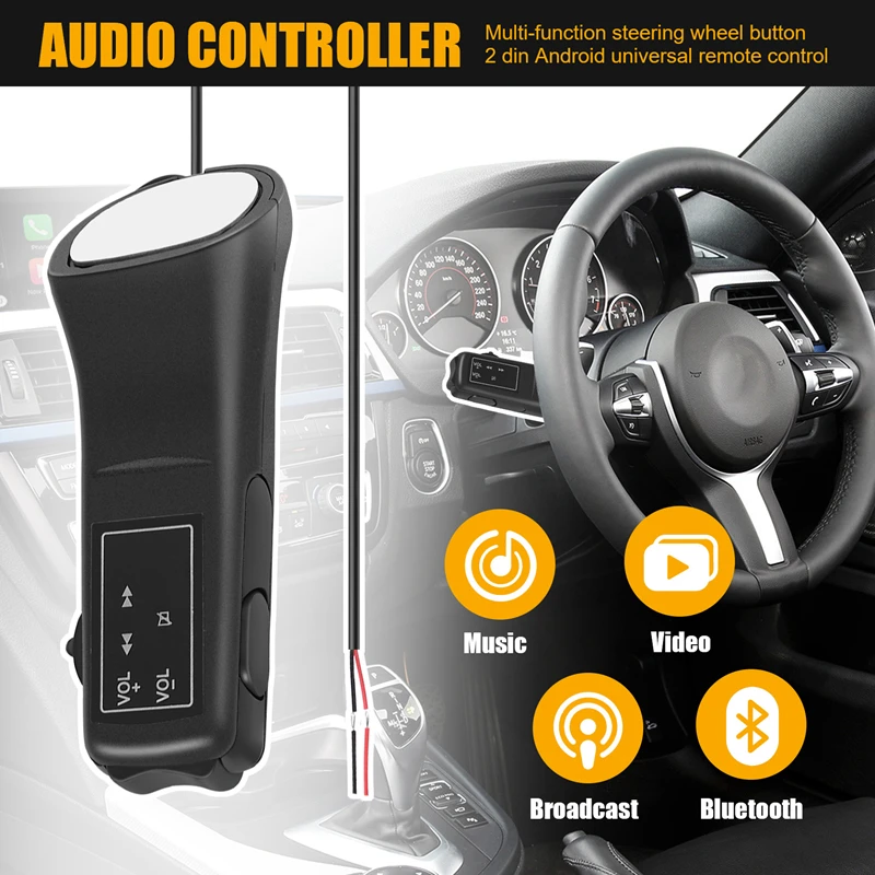 Car Steering Wheel Button Remote Control Lights Car Navigation Dvd / 2 Din Android Bluetooth Wireless Universal Remote Control