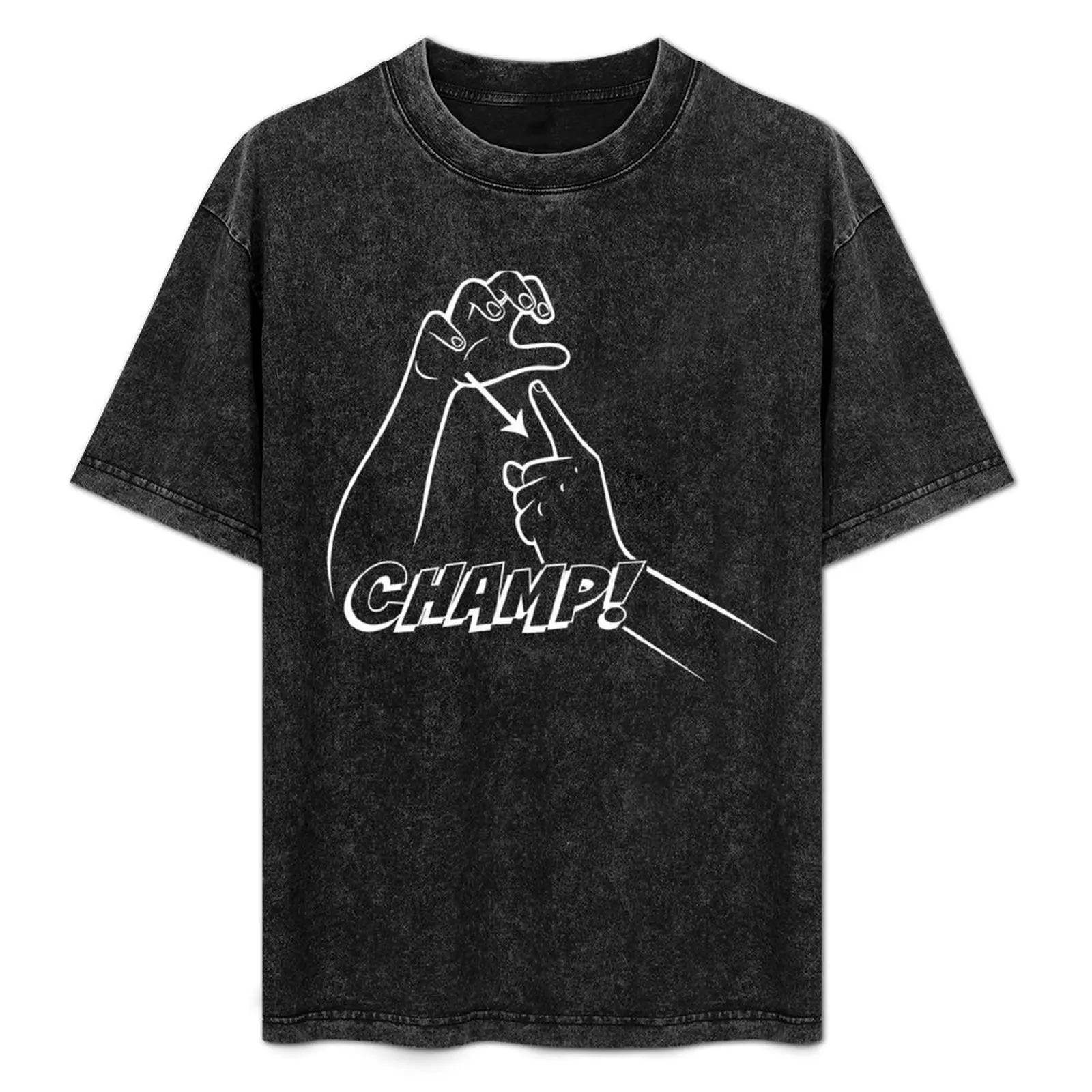 

CHAMP! ASL Design - White T-Shirt Thanksgiving Casual Tee
