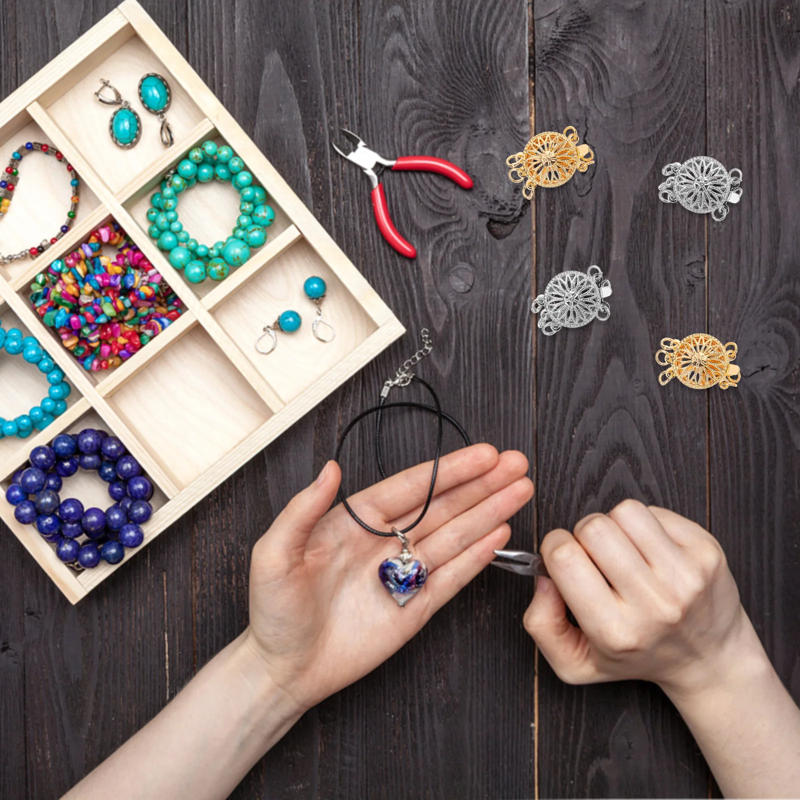 

4 шт., соединители для жемчужных ожерелий, высокое качество, многониточные застежки для браслетов, гладкая текстура, ювелирные аксессуары, многослойные DIY