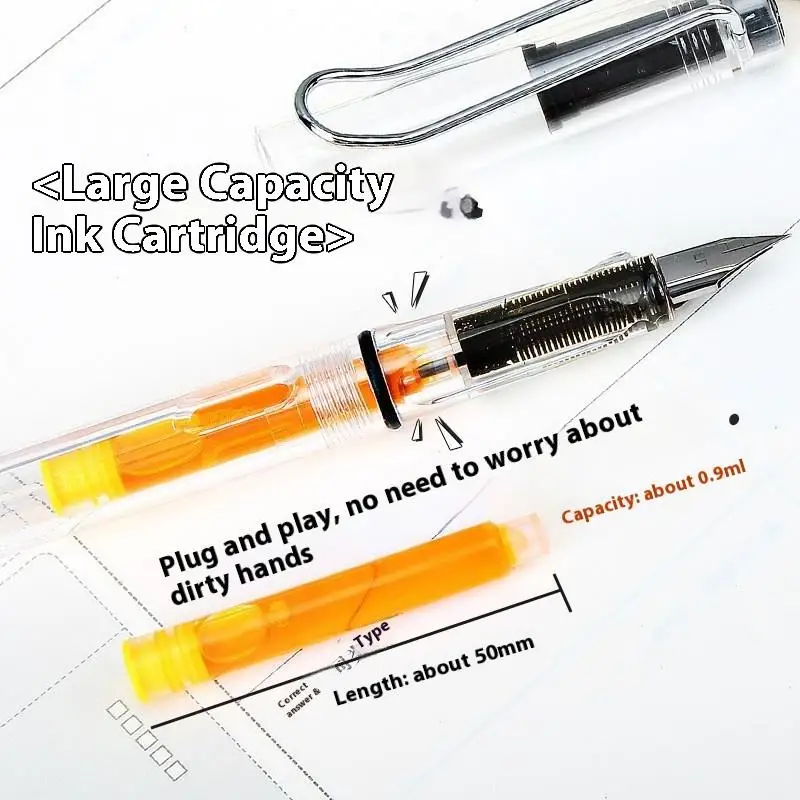12/36 шт. 3,4 мм многоразовые стержни для рисования, школьные канцелярские принадлежности, красочный мешок с чернилами, авторучка, картриджи с чернилами, сменные чернила