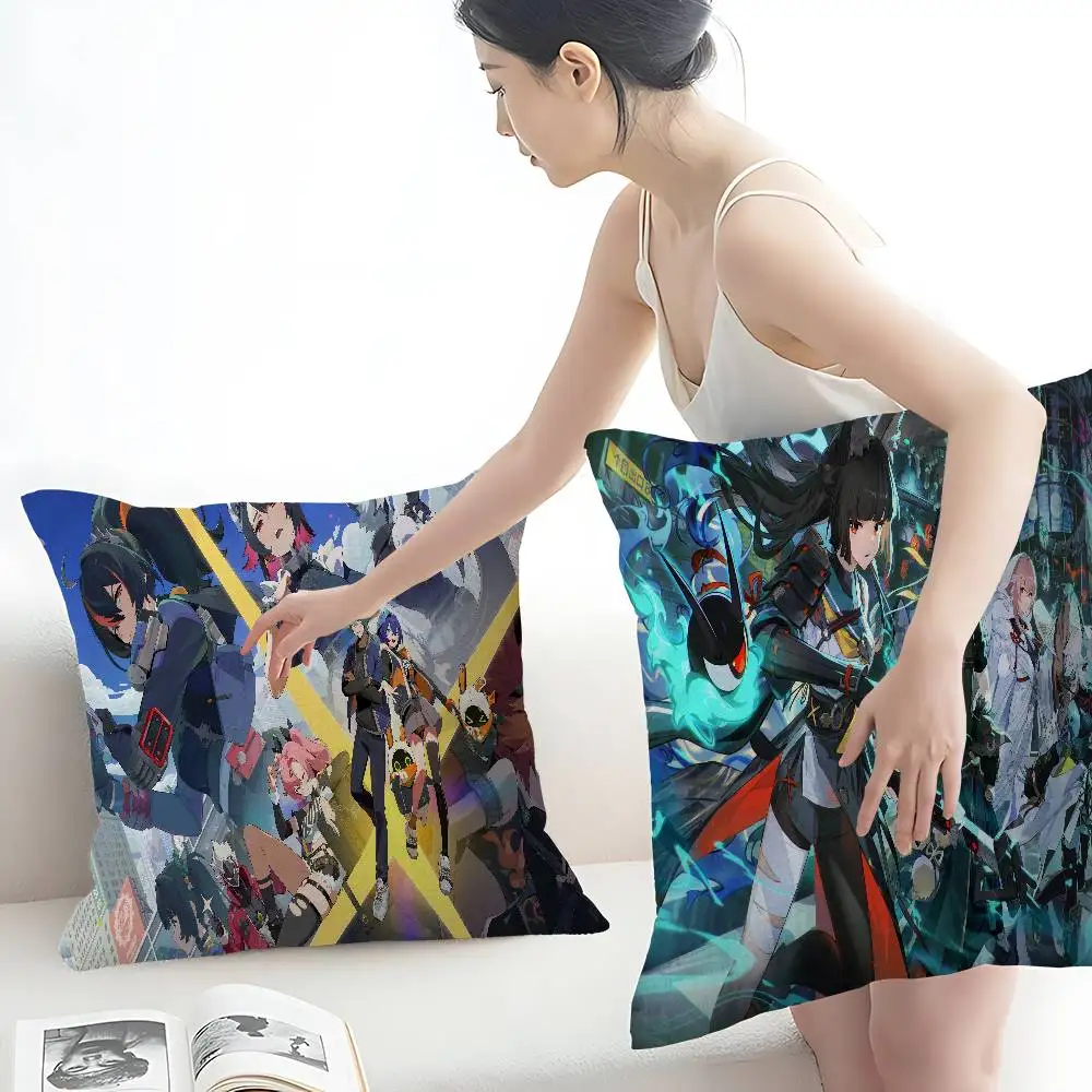 

Zenless Zone Zero Ellen Joe 45*45cm Cushion Cover Pillow Cover Decor Pillowcase Home Pillowcase For Couch Pillow