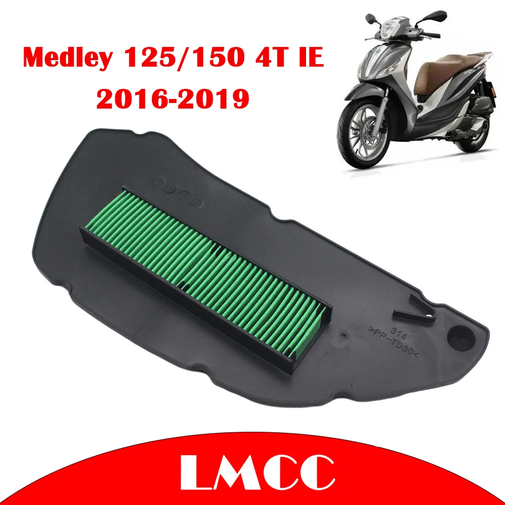 Motorcycle Engine Air Filter Cleaner Medley 125/150 Air Intake Filter Element For Piaggio Medley125 Medley150 4T IE 2016-2019