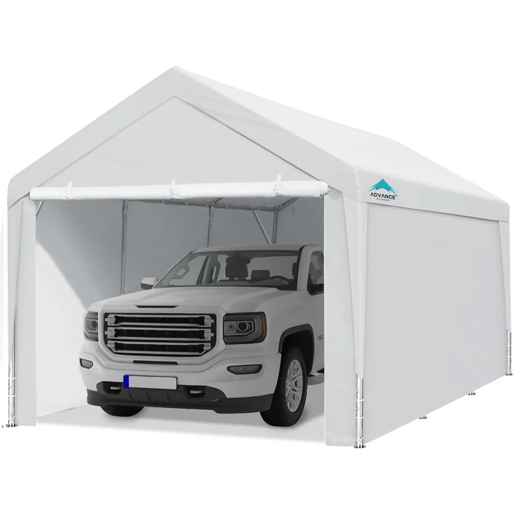 

10x20 Ft Heavy Duty Carport with Removable Sidewalls, Adjustable Height From 9.5 Ft To 11 Ft, Car Canopy Garage Boat Shelter