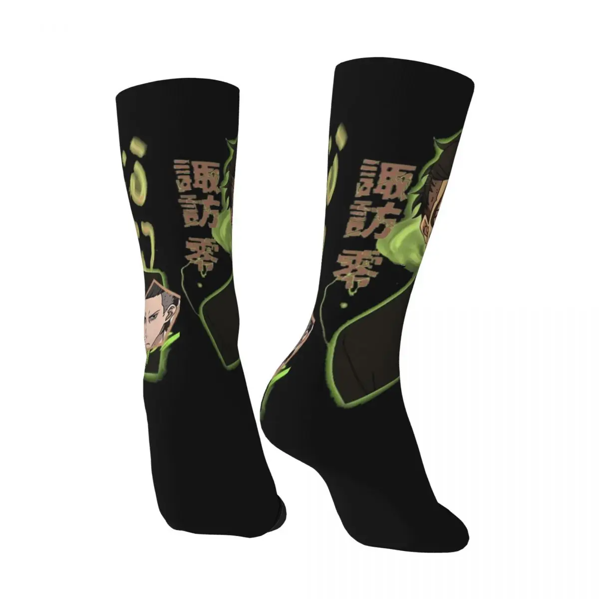 Crazy  Sock for Men Suwa's Disgruntled Expression Harajuku Japanese Animation Buddy Daddies Seamless Pattern Boys Crew Sock