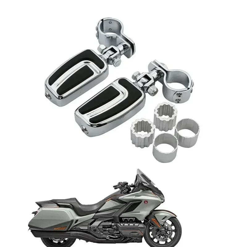 

For Honda Gold Wing GL1800 2001-2011 VT1100 VTX1300 VTX1800 Motorcycle Parts Male Mount-style Foot Pegs Footrest & Clamps