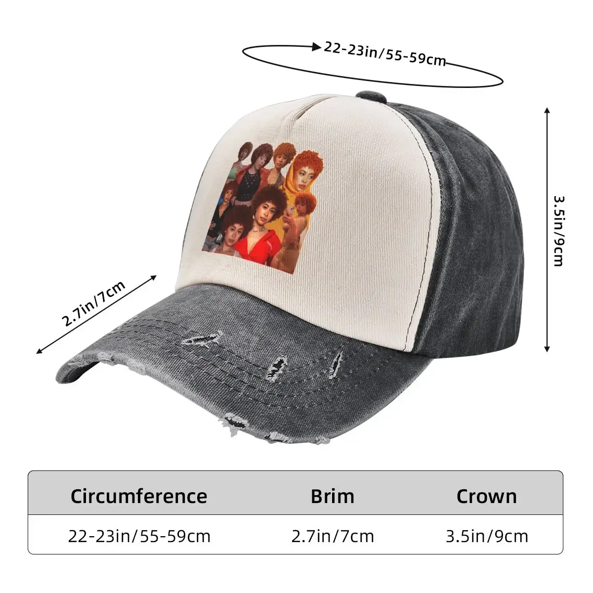Ice Spice collage poster tribute design 2022 Cowboy Hat Bobble Hat Christmas Hats Wear foam party hats Hat Women Men's image 6