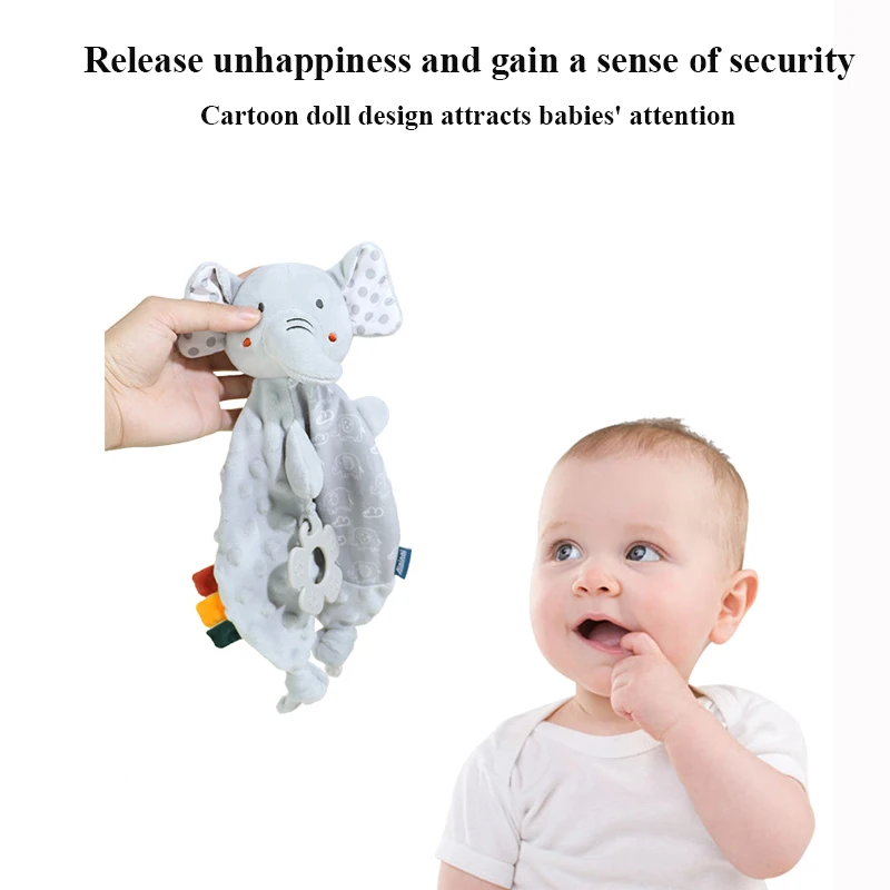 Baby Security Soothing Towel Elephant, Bunny, Lion Soft Blanket Plush Stuffed Toys Appease Towel Newborn Gift