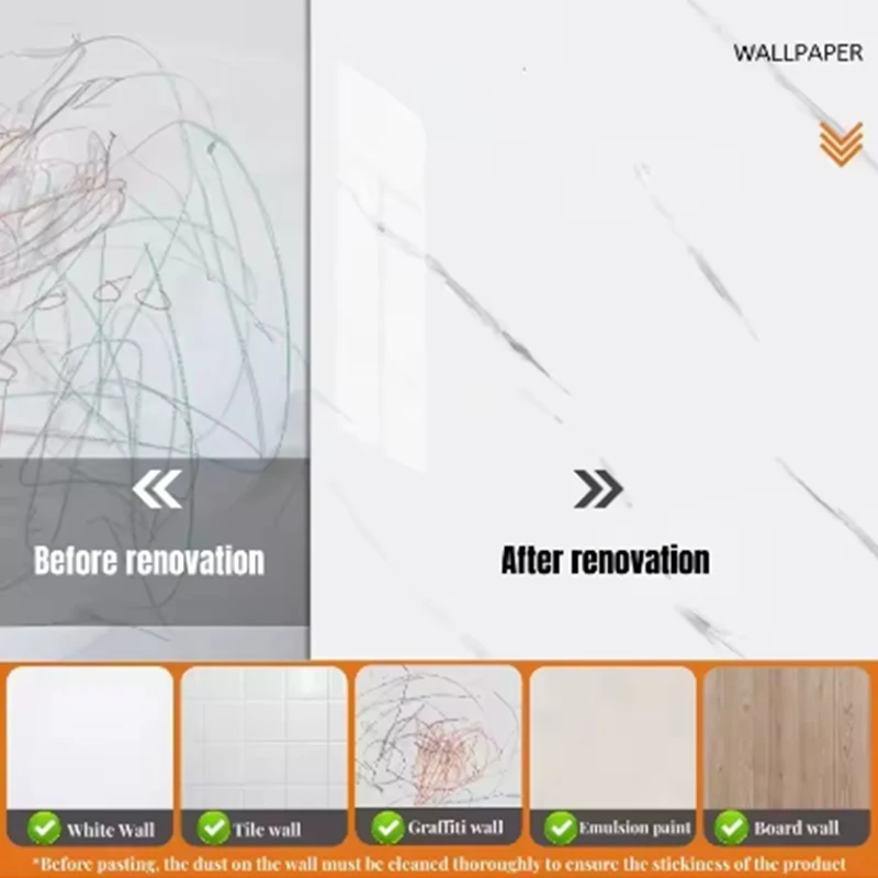 ورق حائط لغرفة النوم من الرخام السميك مقاس 40 سم، ورق حائط من بلاط السيراميك المقلد، ورق حائط ذاتي اللصق للحمام، ملصق جداري مقاوم للماء