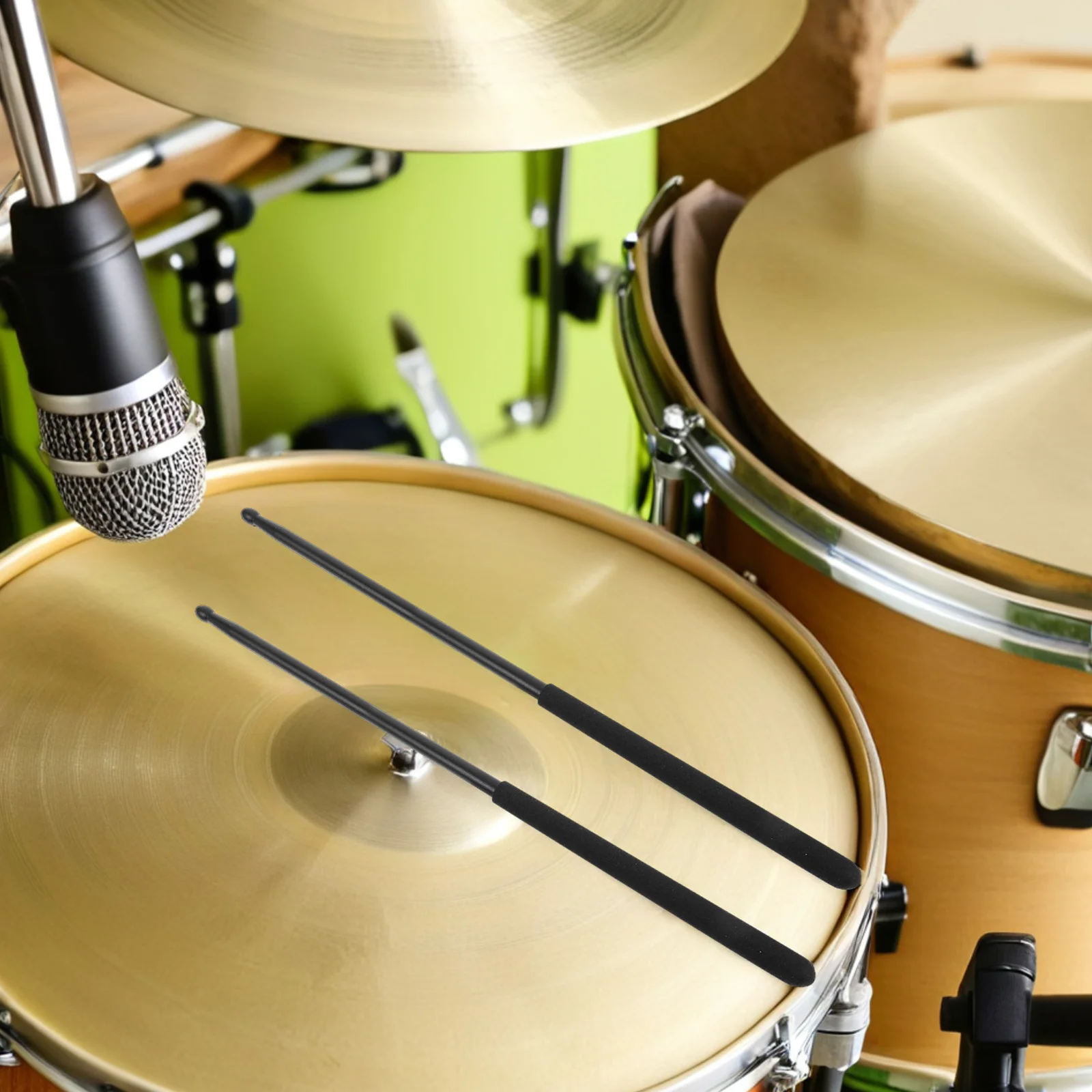 

1Pair Aluminum Alloy Drumsticks 5a Metal Jazz Drum Sticks Non Slip Handle Professional Drummers Practice Equipment