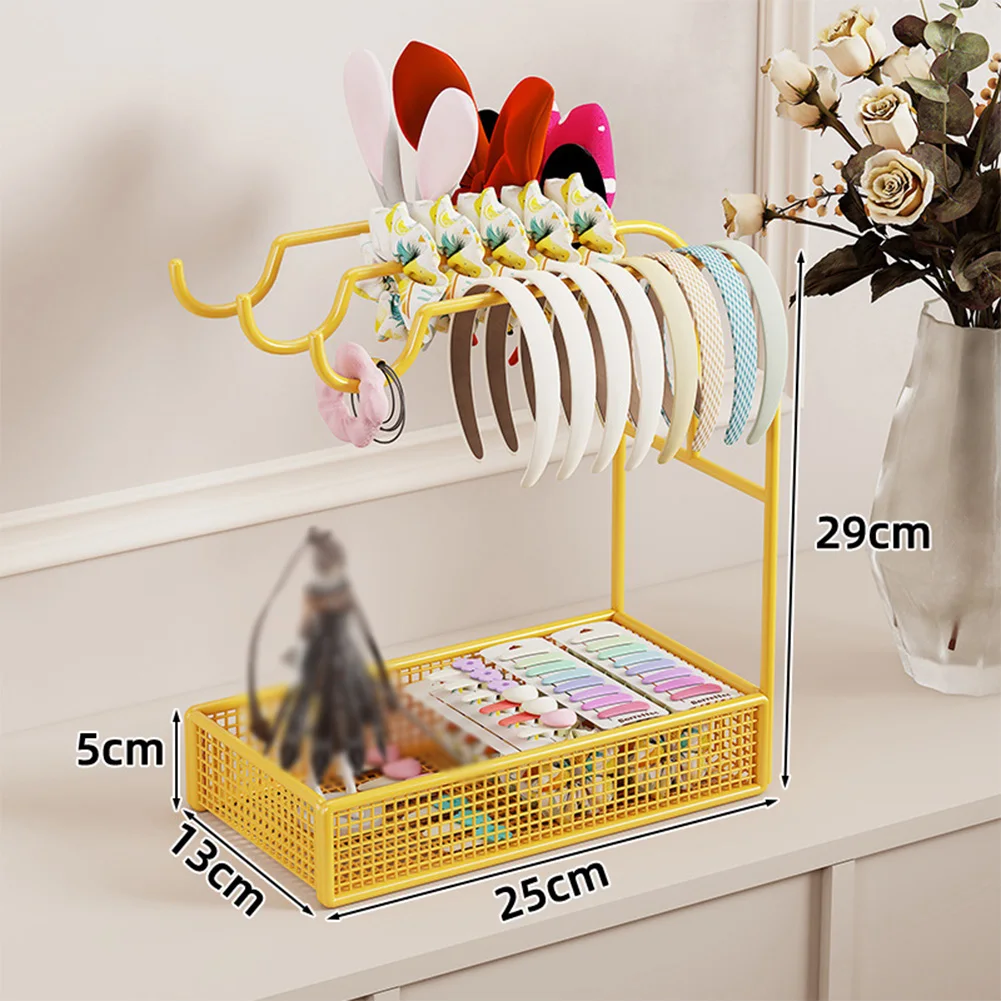 

Hair Band Storage Stand Metal Organizer for Headbands Clips and Scrunchies with Convenient and Multipurpose Use