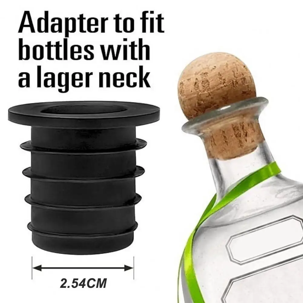 1/6Pcs Silicone Liquor Pourer Adapter Up to 1 Inch/25mm Neck Universal Olive Oil Wine Bottle Spout Convertor Kitchen Gargets