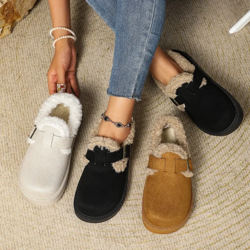 

Winter 2025 New Retro Style Thick-Soled Fleece Lined Snow Boots, Fashionable, Casual and Versatile Fur-Lined Boots