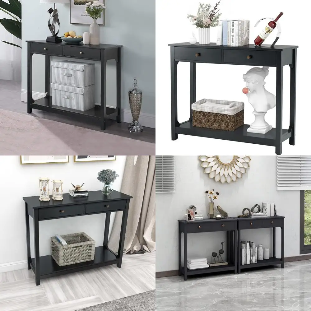 

Элегантный черный обеденный стол, длина 39,4 x ширина 11,8 x высота 31,5