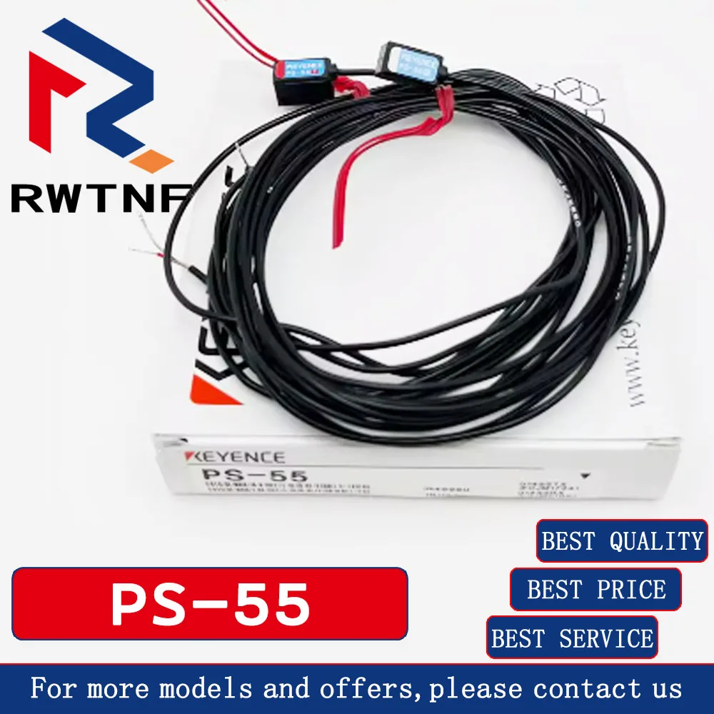 Brand New Genuine PS-55 (PS-55R+PS-55T) KEYENCE Ultrasonic amplifier separation type through-beam photoelectric sensor