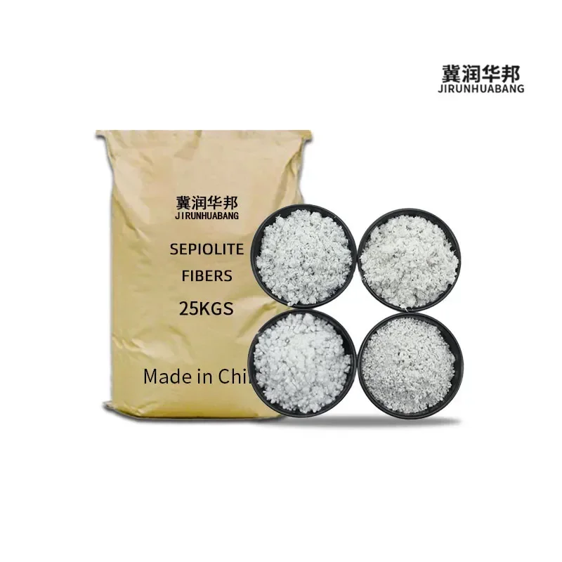 ألياف Runhuabang sepiolite لآلات بناء البلاستيك وصناعة وسادات الفرامل والبطانات