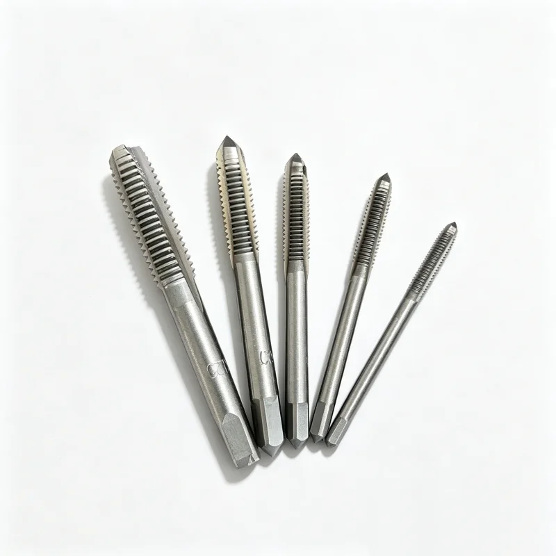 5Pcs Straight Flute Metric Thread Tap Set Hand Machine Tapping Bits for Metal Internal Thread Making Processing