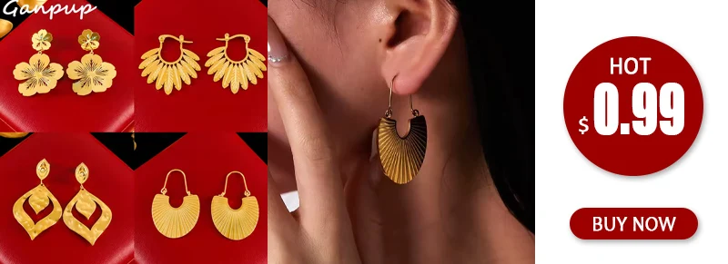 GANPUP 316L Edelstahl Gold Farbe Quaste Lange Anhänger Ohrringe Frauen Täglichen Verschleiß Chic Mode Ohr Baumeln Wasserdicht Schmuck – Detail 2
