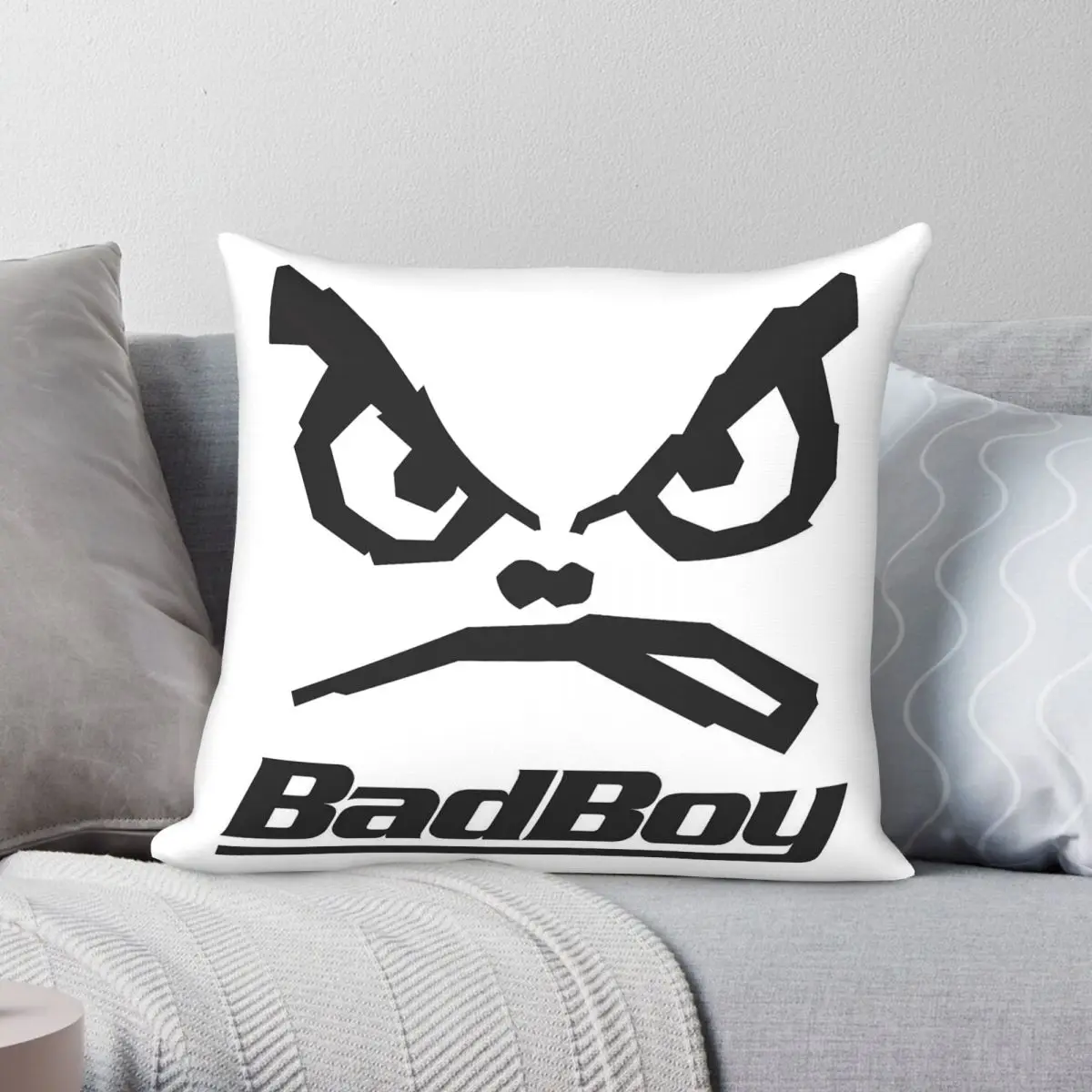 Bad Boy Angry Square Pillowcase Polyester Linen Velvet Creative Zip Decor Throw Pillow Case Home Cushion Cover 45x45