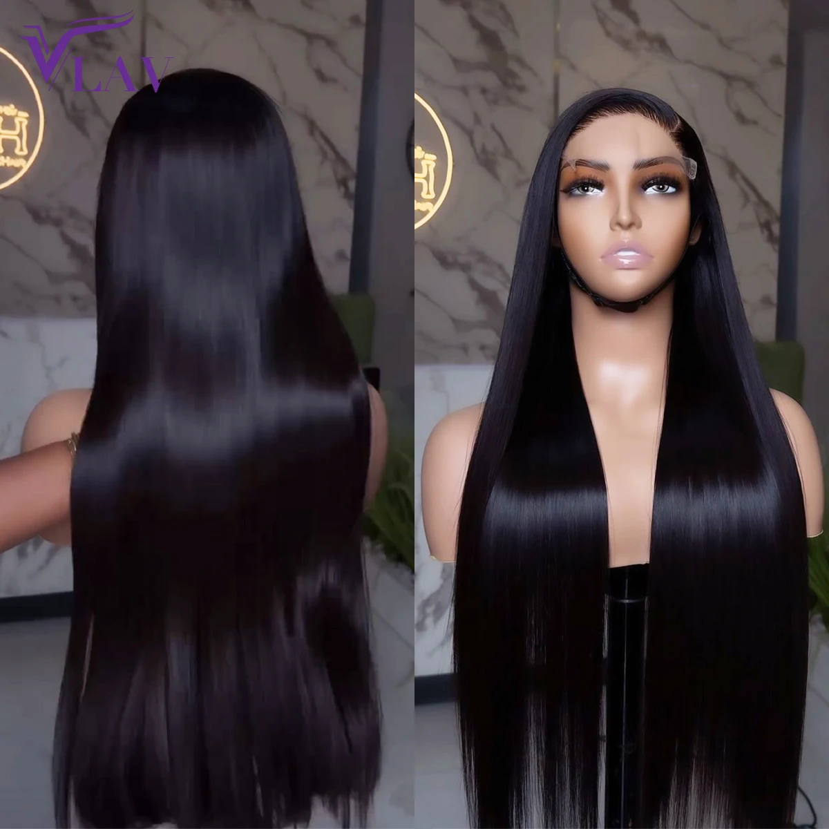 

Silky Straight Human Hair Lace Frontal Wig 13×4 13×6 360 HD Transparent Lace Preplucked For Women 100% Human Hair Glueless Wigs