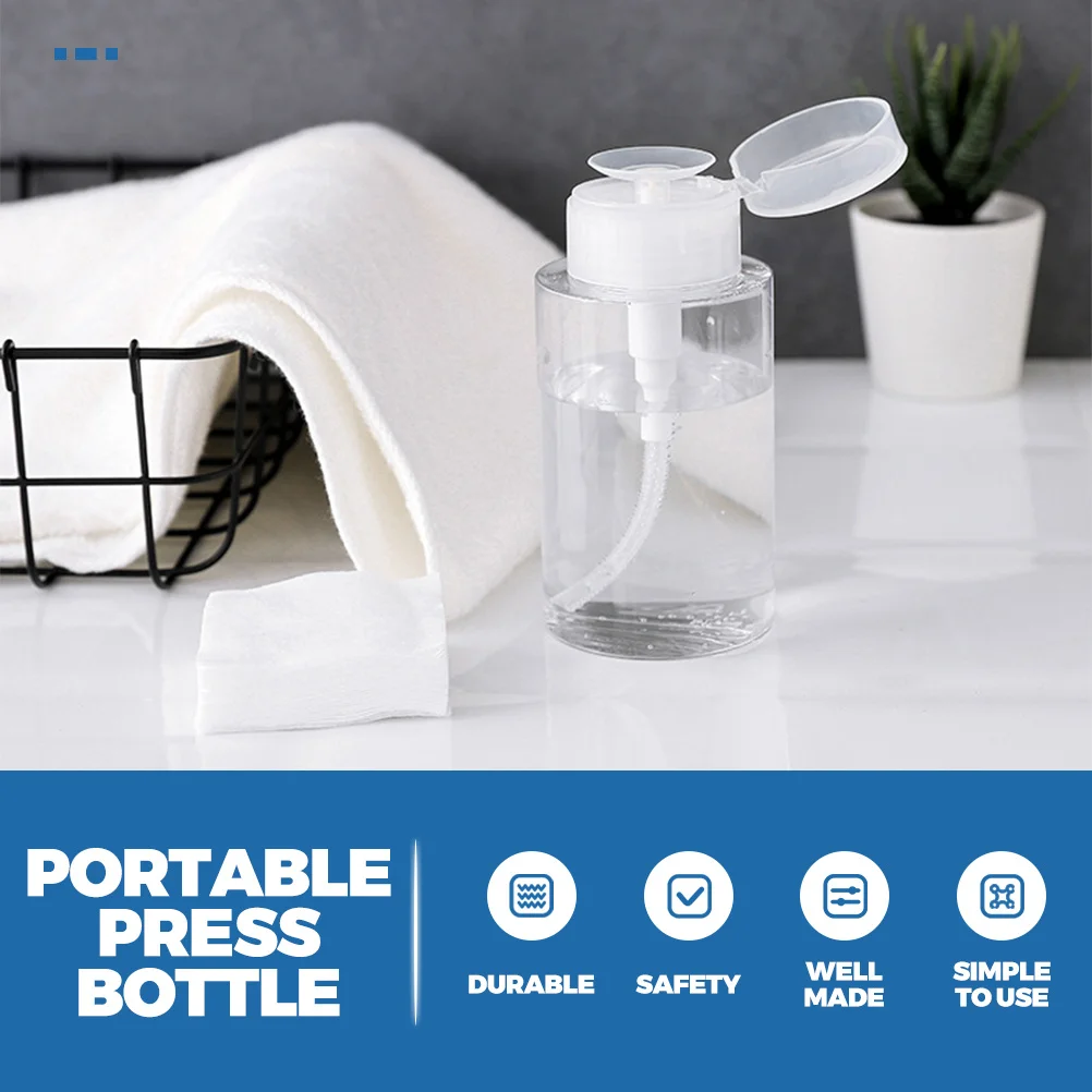 

3Pcs Press Pump Bottles Lockable Empty Dispenser Travel Container Makeup Remover Toner Lotion Refillable Pumping Bottle