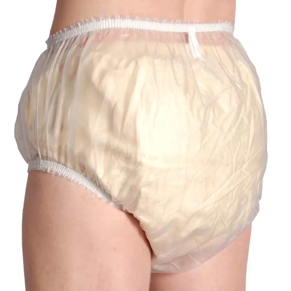 Adult Diaper Covers for Incontinence Noiseless Reusable Waterproof Underwear, Active Waterproof Leakproof Latex Pants