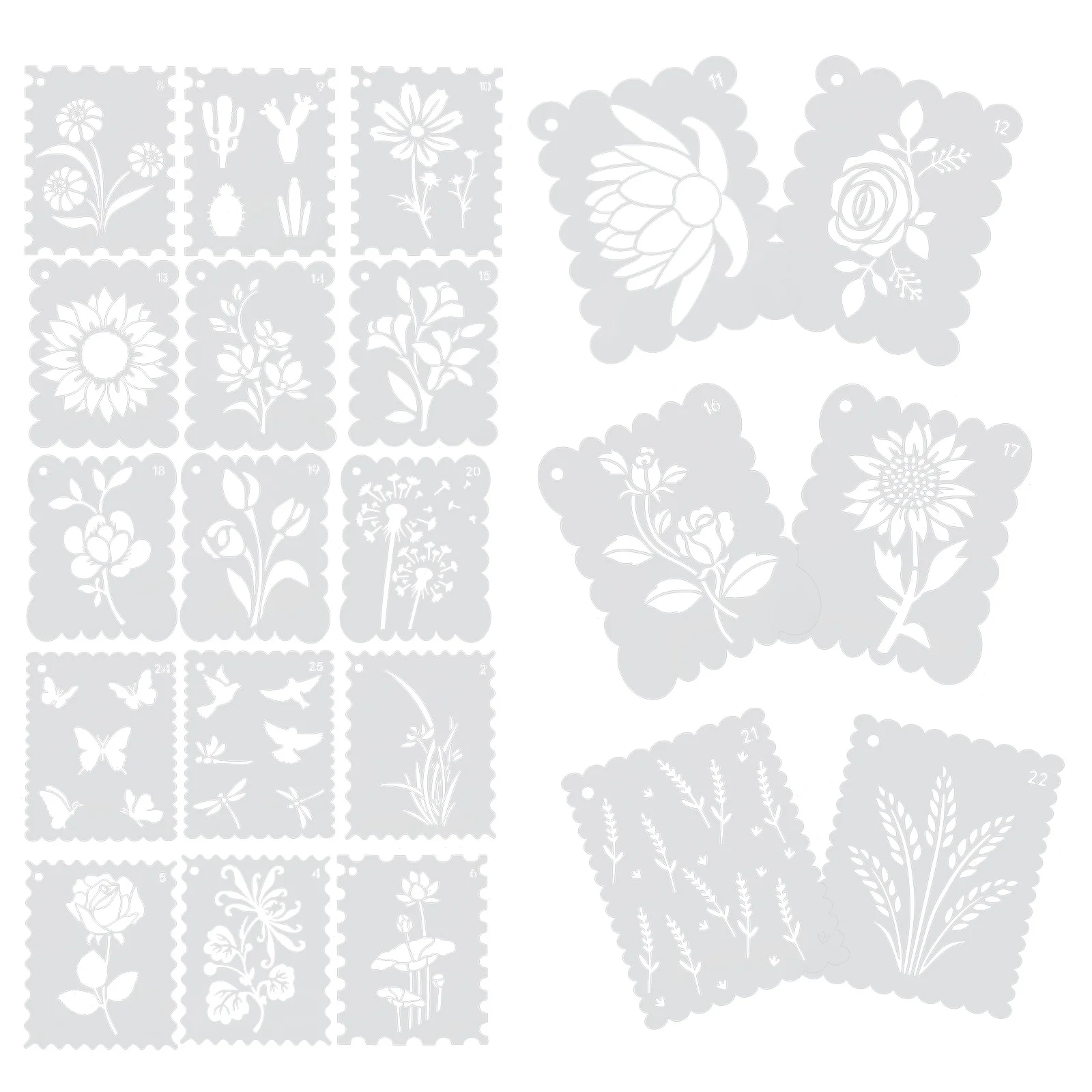 25 قطعة استنسل رسم قوالب الحيوانات الأليفة المتينة استنسل اللوحة الزخرفية DIY بها بنفسك الحرف الأثاث الجدران نسيج الخشب قابلة لإعادة الاستخدام #6