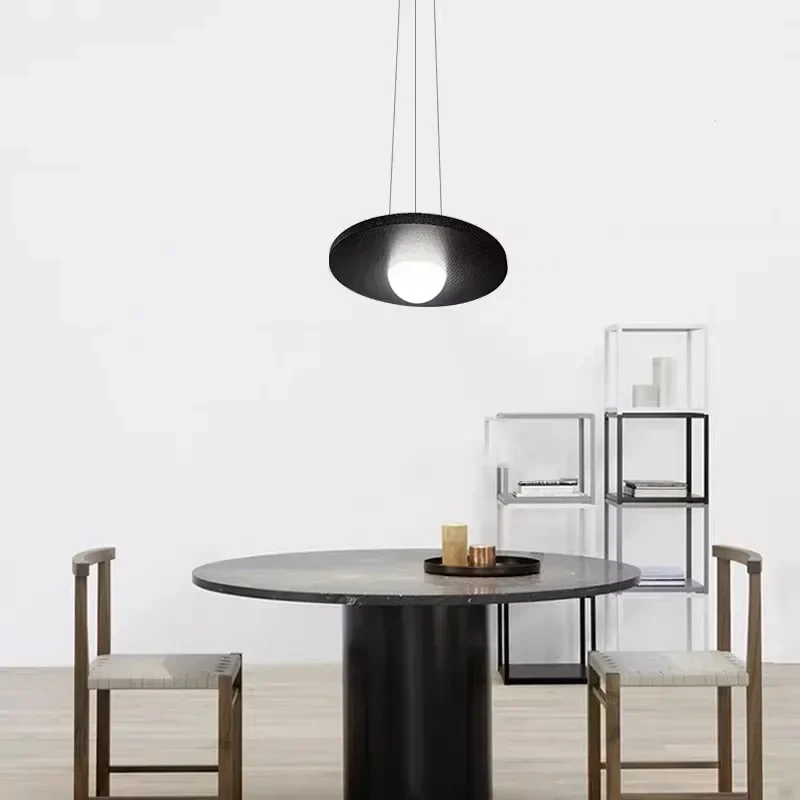 

SANDYHA nordic Iron art Pendant Lights circle Acrylic lampshade led lamp Living Room Bedroom decoration Dining table lighting