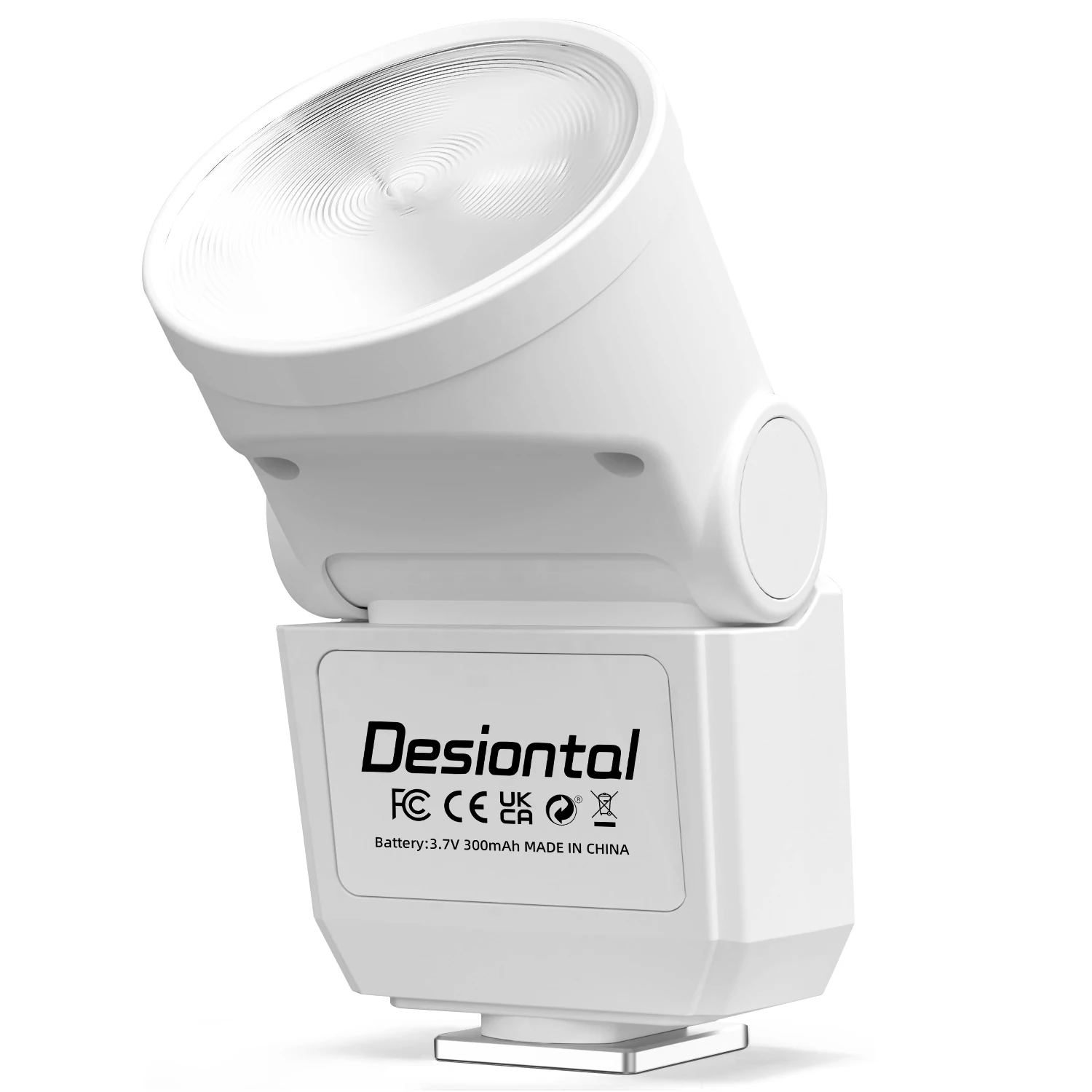 Desiontal F02 Mini Flash para Câmera DSLR Padrão Hot Shoe Mount TypeC Carregamento 6500K Compatível com Sony Canon Nikon Panasonic
