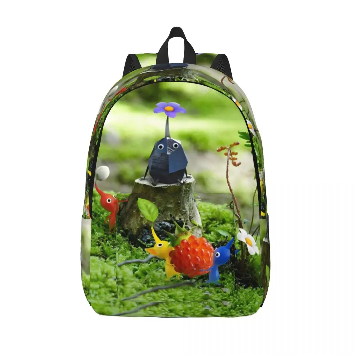 

Рюкзак Pikmin для мальчиков и девочек, детский школьный рюкзак для книг, видеоигры, холст, рюкзак для дошкольников, сумка для детского сада, подарок