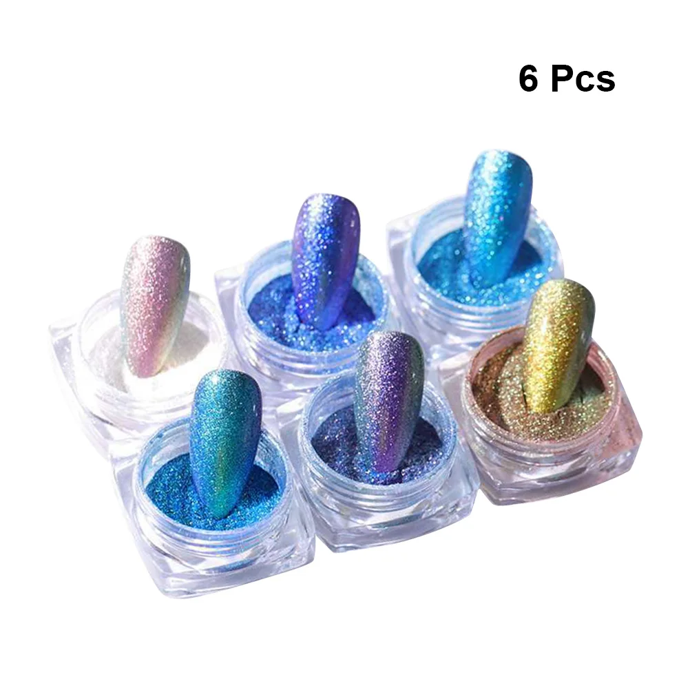 

6 Pcs Quicksand Powder Set DIY Manicure Accessories Japanese-style Tools Nail Art