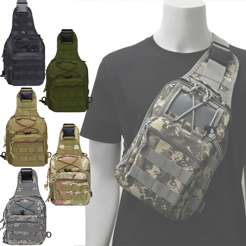 

Outdoor Sport Tactical Shoulder Strap Bag Climbing Cycling Crossbody Bag Hiking Camping Backpack Travelling Chest Bag Gun Case