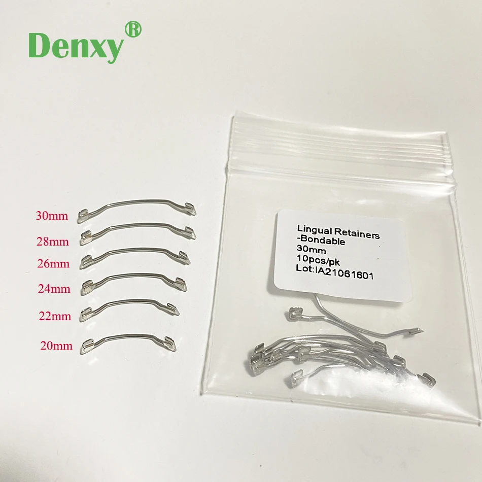 Denxy High Quality Orthodontic Lingual Retainers Bondable Retainer Wires Mesh Base Lingual Retainer Orthodontic Bracket