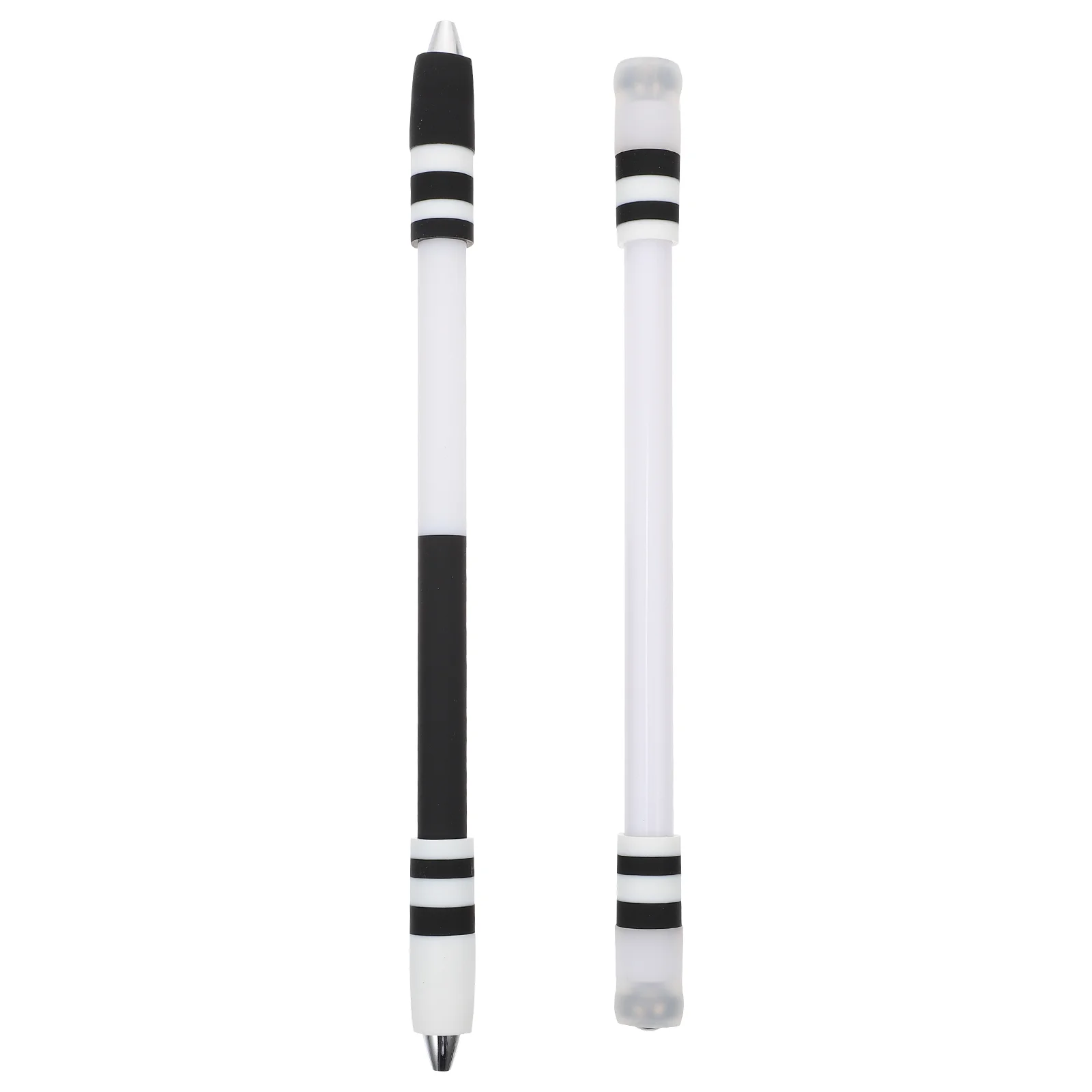 2 Pcs Ball Point Pens Black Teens Rotating Flying Relieve Stress Gaming Child