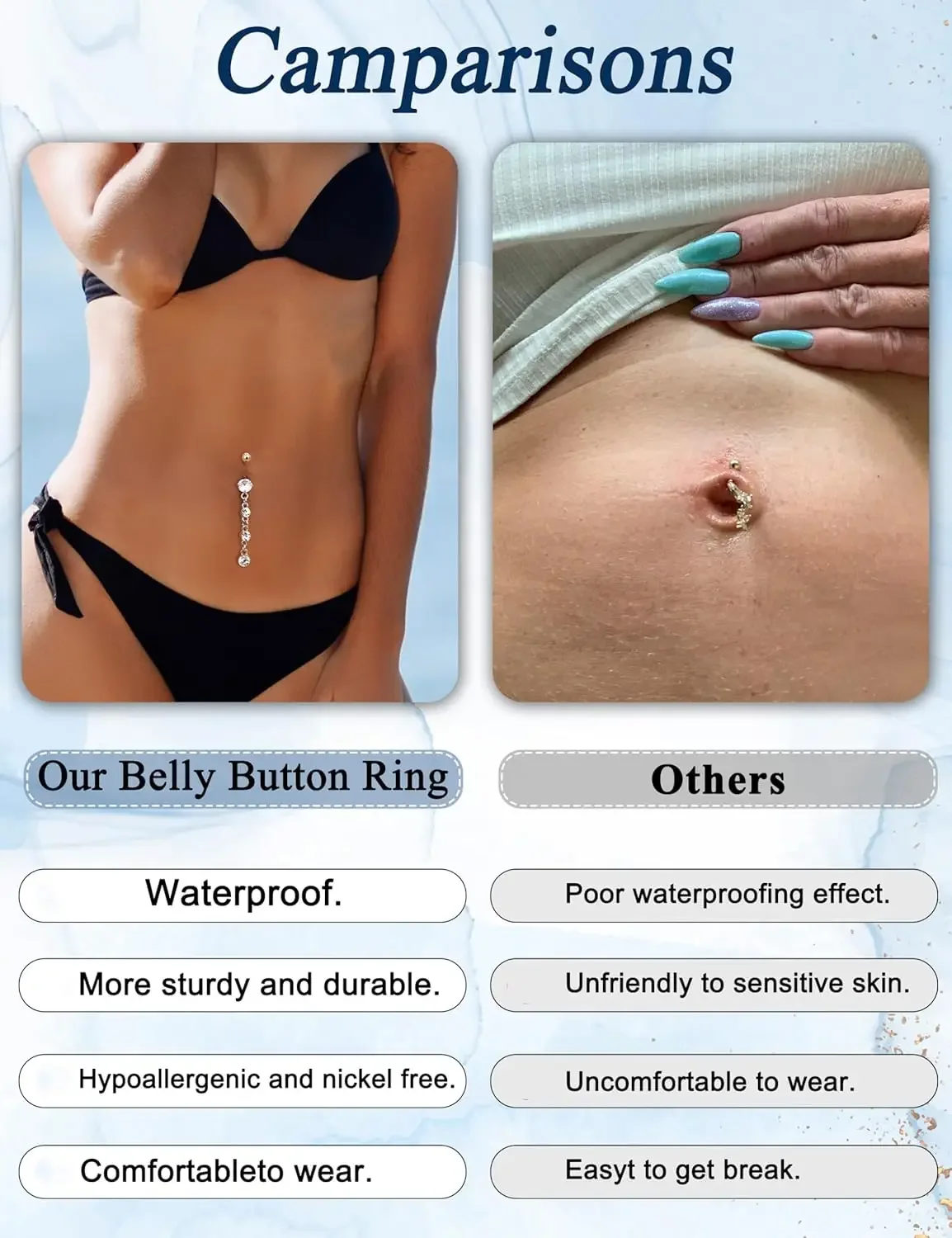 3/6/10 قطعة 14 جرام حلقات زر البطن للنساء زهرة تشيكوسلوفاكيا 316L الجراحية الصلب استرخى السرة ثقب لذيذ طقم مجوهرات