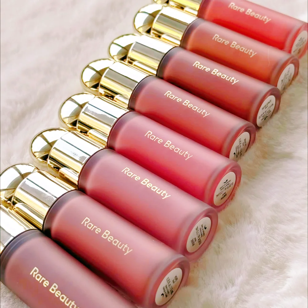 Rare Beauty Worth Happy Love Joy Liquid Blush, Serene Gentle Mellow Contour, Transcend Liquid Highlighter, Maquillaje de Larga Duración con Efecto Voluminizador