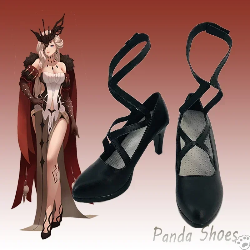 

Genshinimpact Fatui Cosplay Shoes Anime Game Cos Long Black Boots Women Fatui Cosplay Costume Prop Shoes for Con Halloween