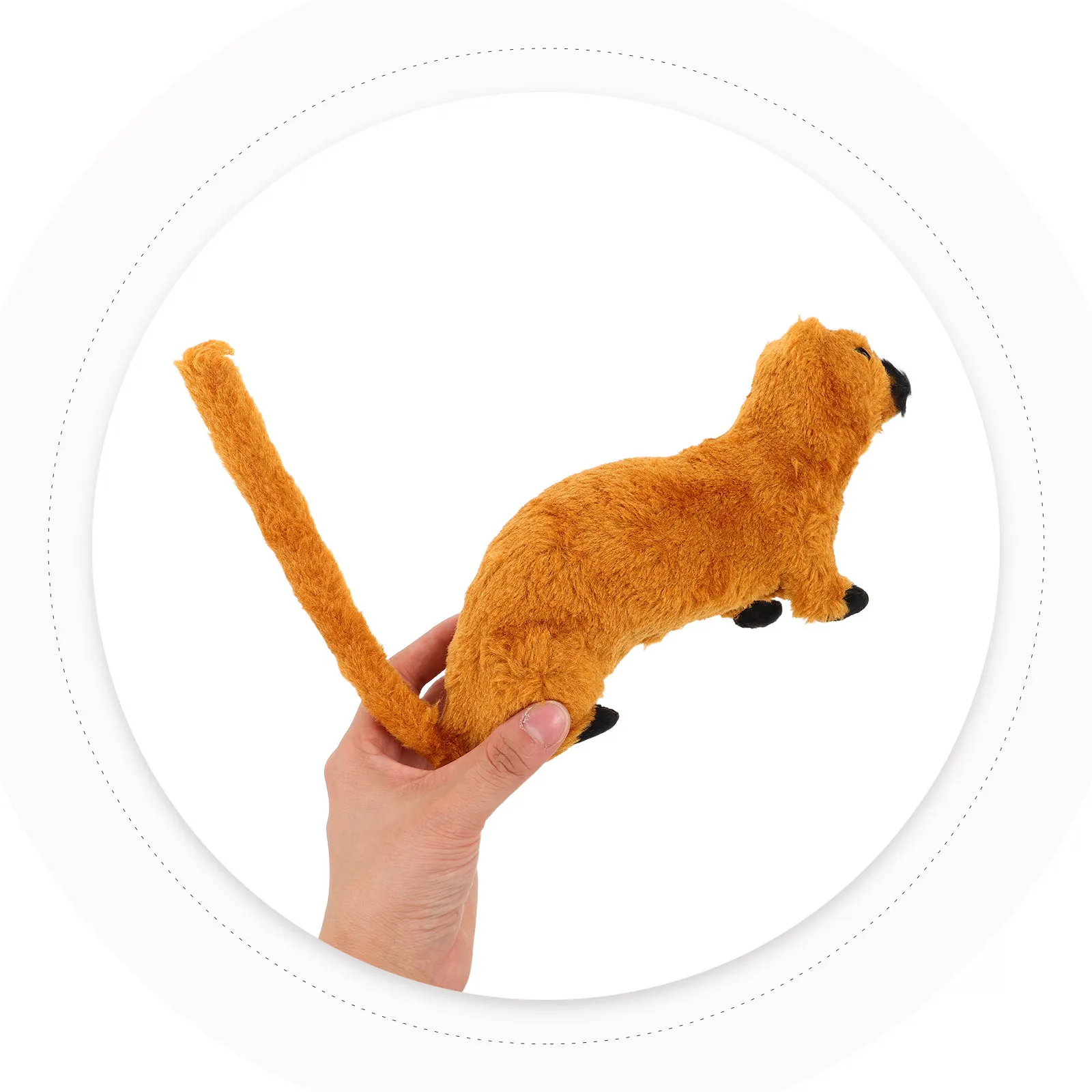 

Realistic Weasel Sculpture Handcrafted Wildlife Educational Decor Photography Prop Home Office Desk Accent Animal Ornament