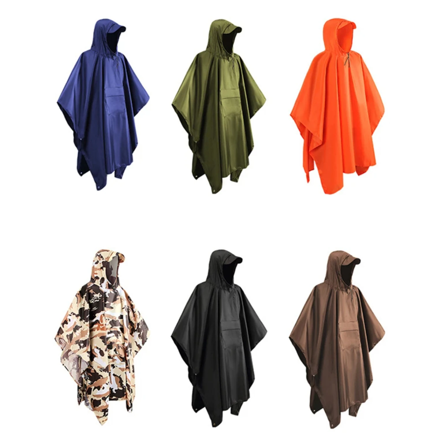 3 In 1 Outdoor Military Waterproof Raincoat Rain Coat Men Raincoat Women Awning From The Rain Motorcycle Rain Poncho Picnic Mat