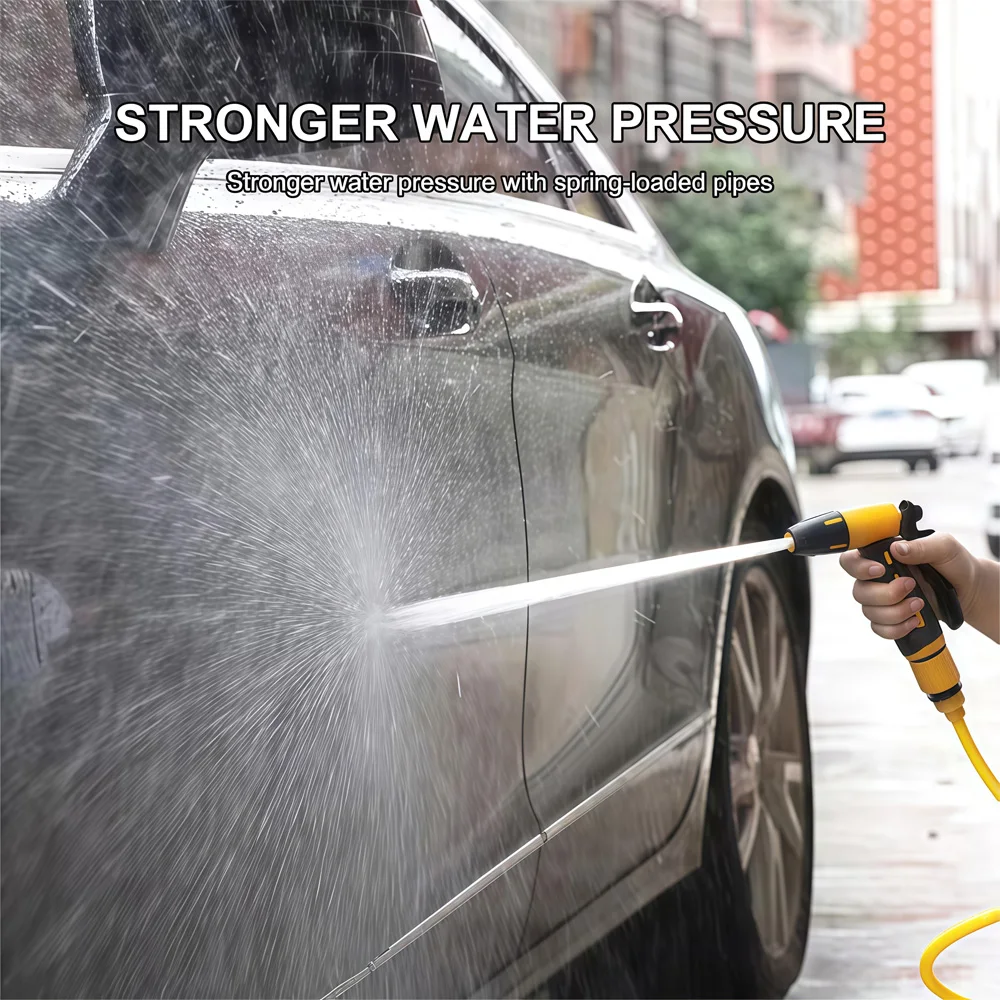 Telescopic Water Pipe with High-pressure Nozzle Car Washing Tool Set Extension Hose Water Hose for Pressure Cleaner