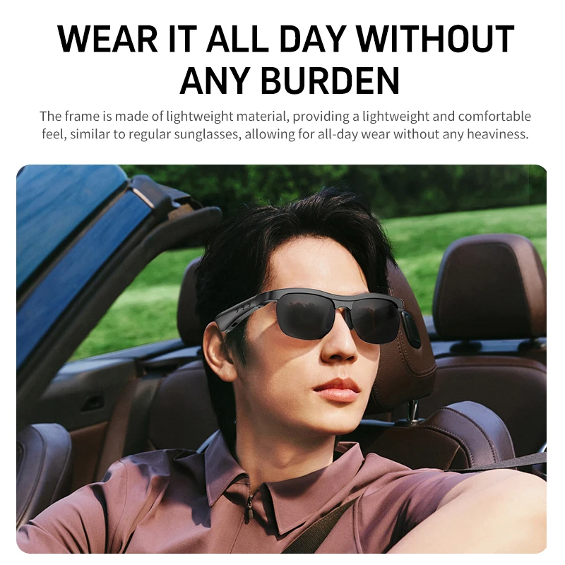 New AI Smart Bluetooth Glasses Open-Ear Sunglasses Wireless Audio Hands-Free Call AI Smart Translation Glasses 2027
