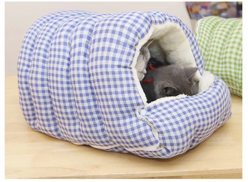 Foldable Winter Pet Sleep Bed/Bag for Cats Dogs, Thickened Semi-Enclosed Design, Soft Indoor, Christmas/Warm in Autumn/Winter