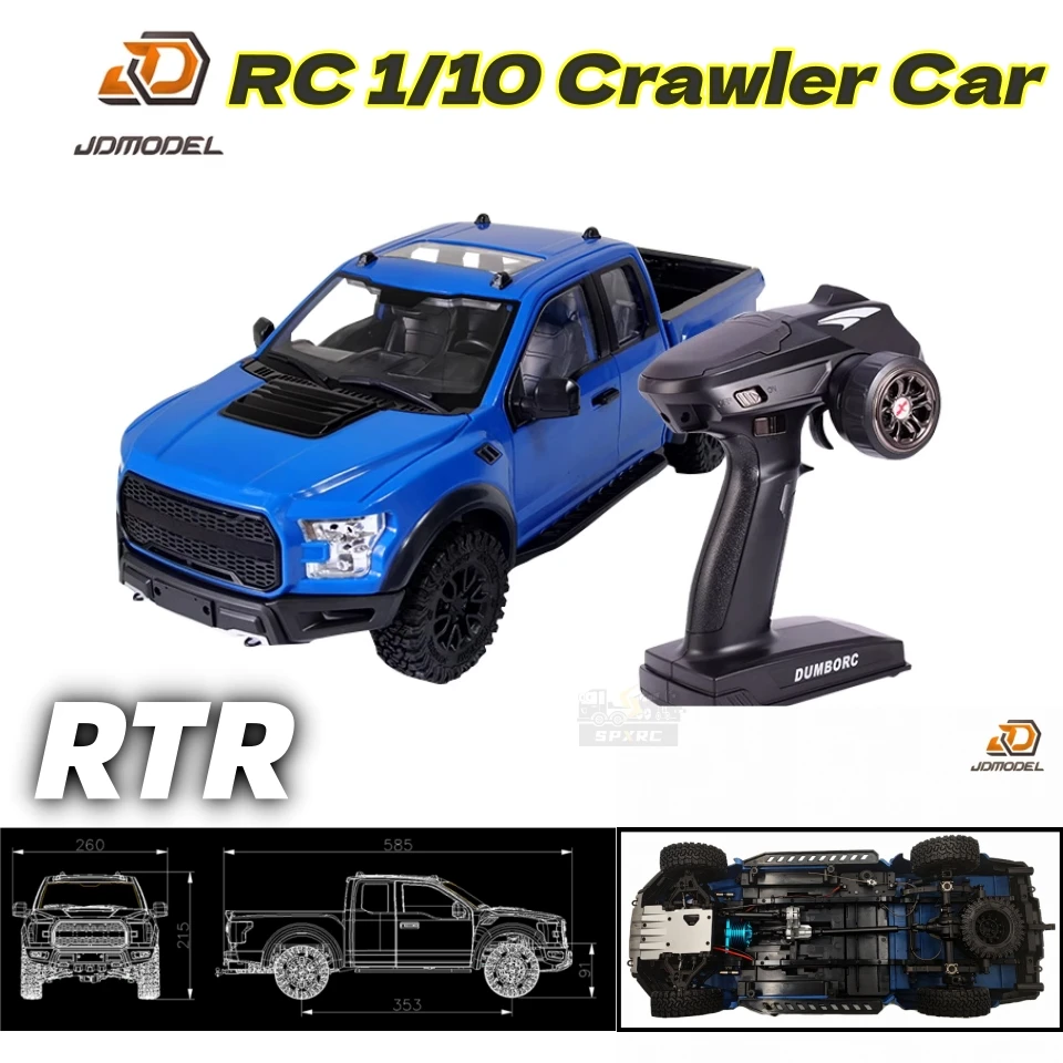 

Модернизированный металлический RC гусеничный 1/10 альпинистский автомобиль JDM F150 KIT/RTR с дистанционным управлением внедорожники пикап моделирование игрушечная модель