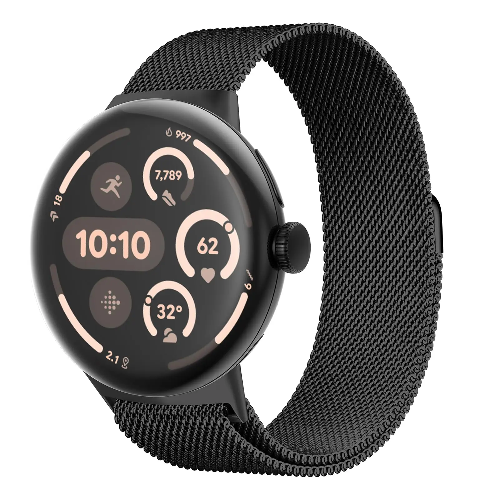 Milanese Loop Armband für Google Pixel Watch 5 4 3 2 45mm 41mm Metallgliederband Correa Armband Ersatz Smartwatch Zubehör – Detail 2