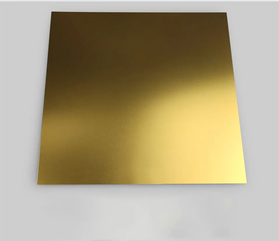 0.5/0.8/1.0/1.5/2.0mm Gold Anodized Aluminum Alloy Plate, Aluminum Alloy Plate 100x100mm 200x200mm 300x300mm
