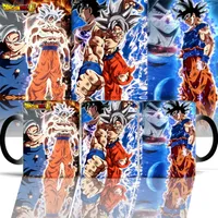Dragon Ball Super Z GT Anime Peripheral Color Changing Mug Ceramic Heat Sensitive Creative Coffee Water Cup Birthday Gift goku