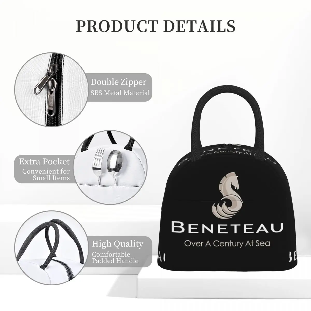 

Beneteau Парусная лодка Парусная яхта Изолированная сумка для обеда для женщин и детей Портативные коробки для еды Термальный ланч-бокс Tote
