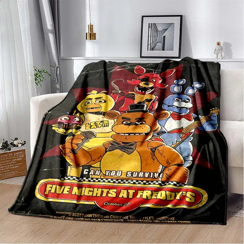 

3DTerror FNAF-Five-Nights At Freddys Printed Blanket Home Flannel Comfortable Warm Sofa Bed Portable Children Adult Gift Blanket