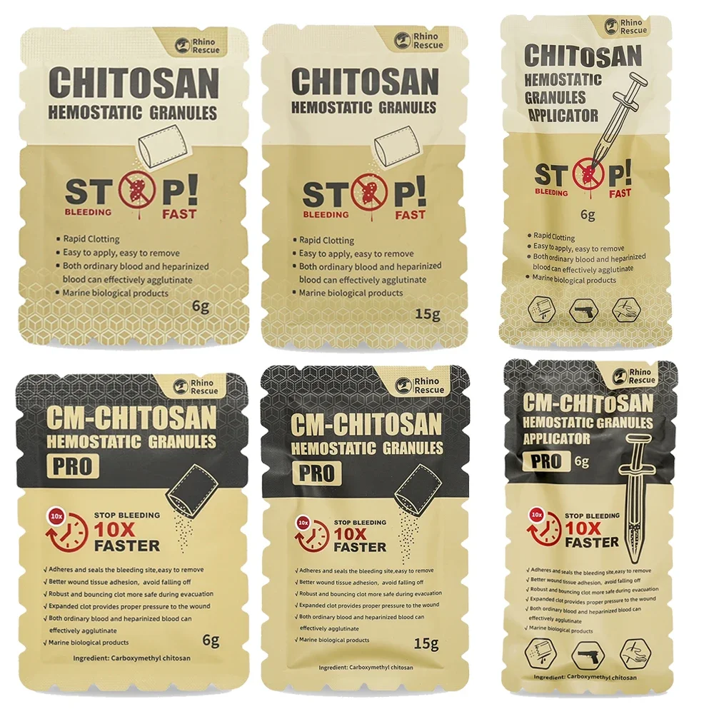 Chitosan Hemostatic Granules 6g/15g  Rescue,Hemostatic Gauze,Hemostatic Powder,Quick Clotting,Stop bleeding,