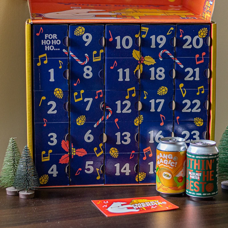 

Customization.Wholesale Cardboard Countdown Wine Packaging Box Christmas Beer Advent Calendars Boxes